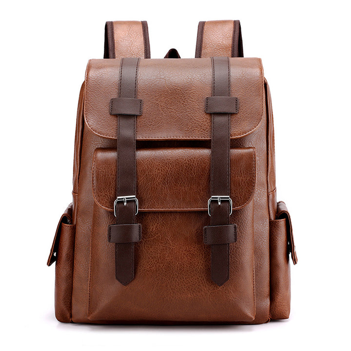 Vintage Stil Leder Rucksack Karnz
