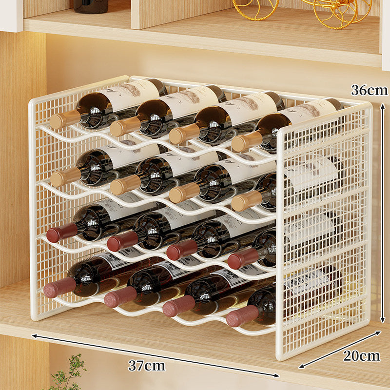 Kompakter Tisch Metall Draht Weinflaschen Organizer