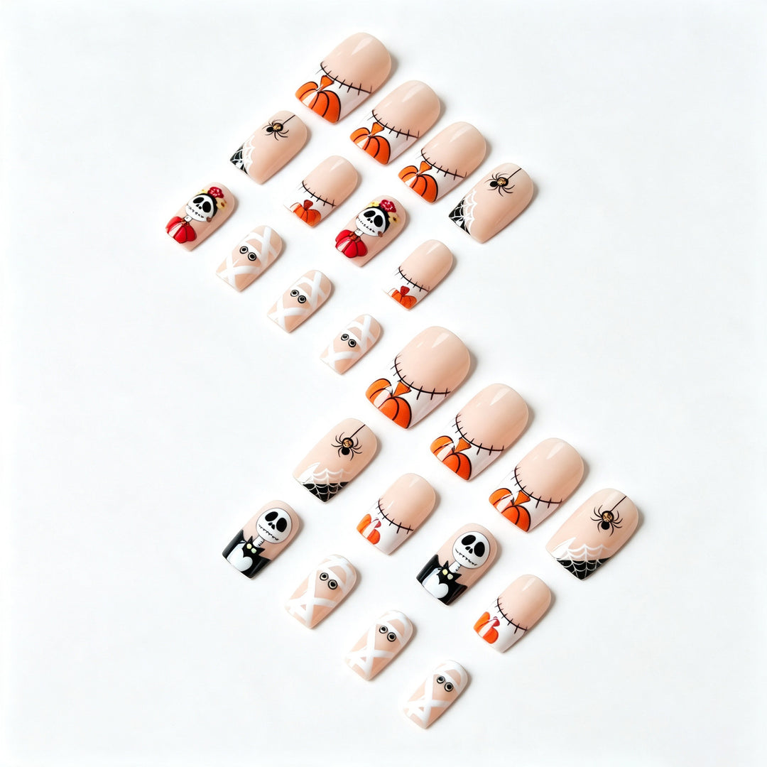 Halloween-Themen Cartoon Nagelkunst Set
