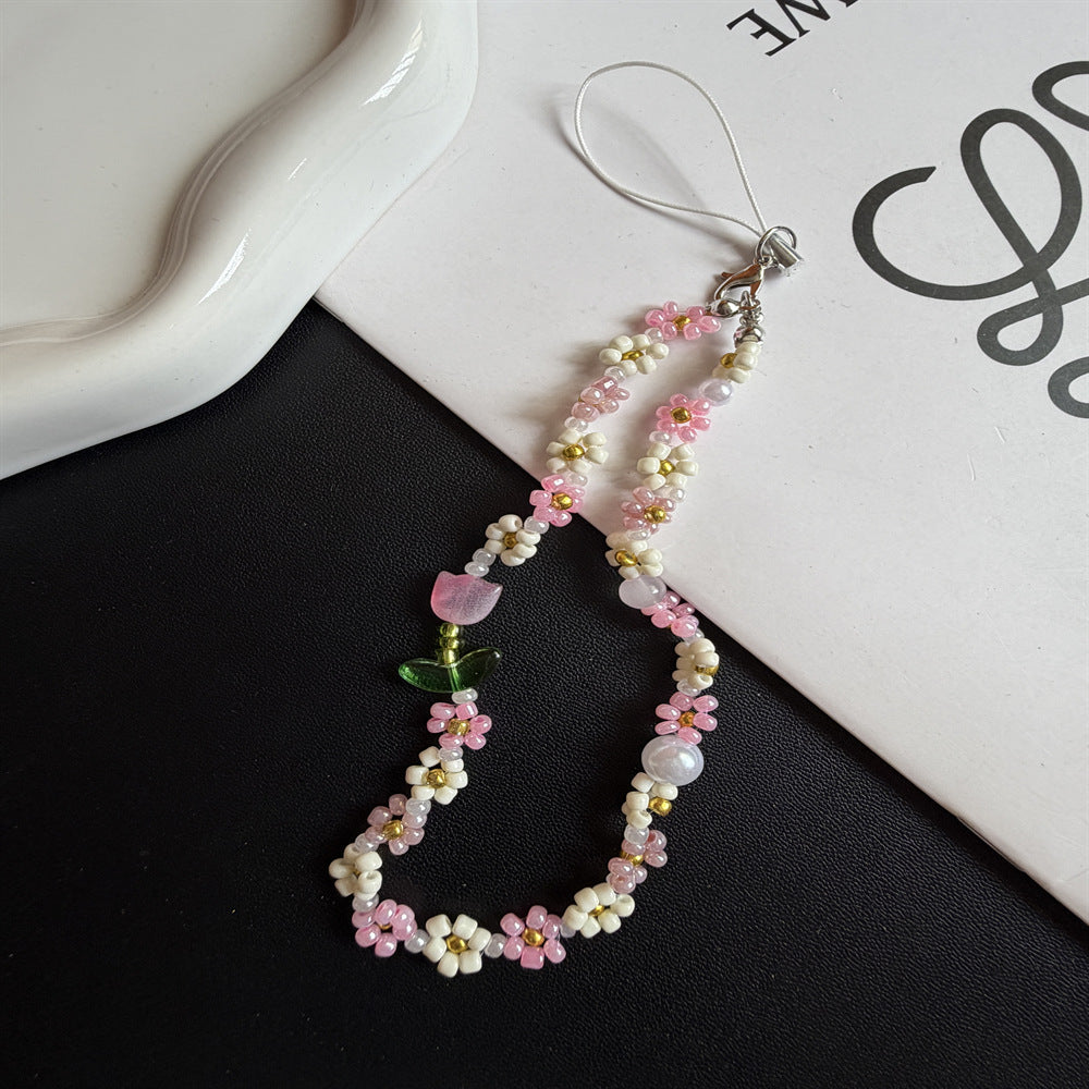 Blumiger Perlenbrillenhalter Karnz