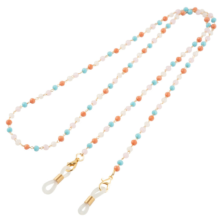 Bunte Perlen Brillenhalter Kette Karnz