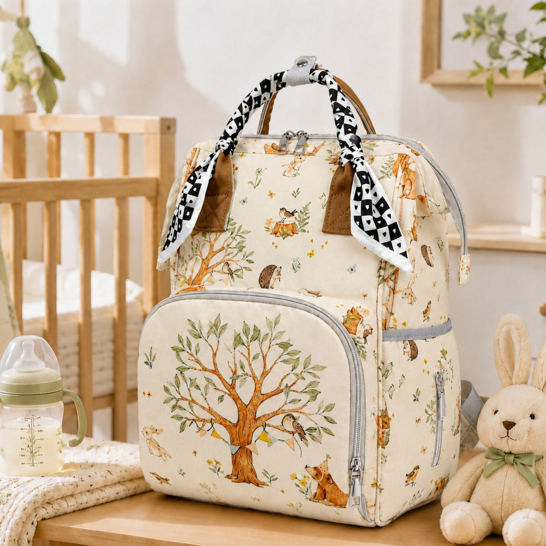 Blumenmuster Multi-Funktions-Wickelrucksack Karnz