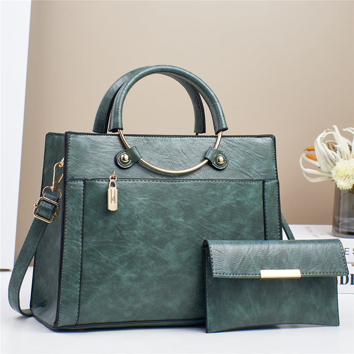 Elegante Handtasche mit Abnehmbaren Schulterriemen und Passendem Geldbeutel Karnz