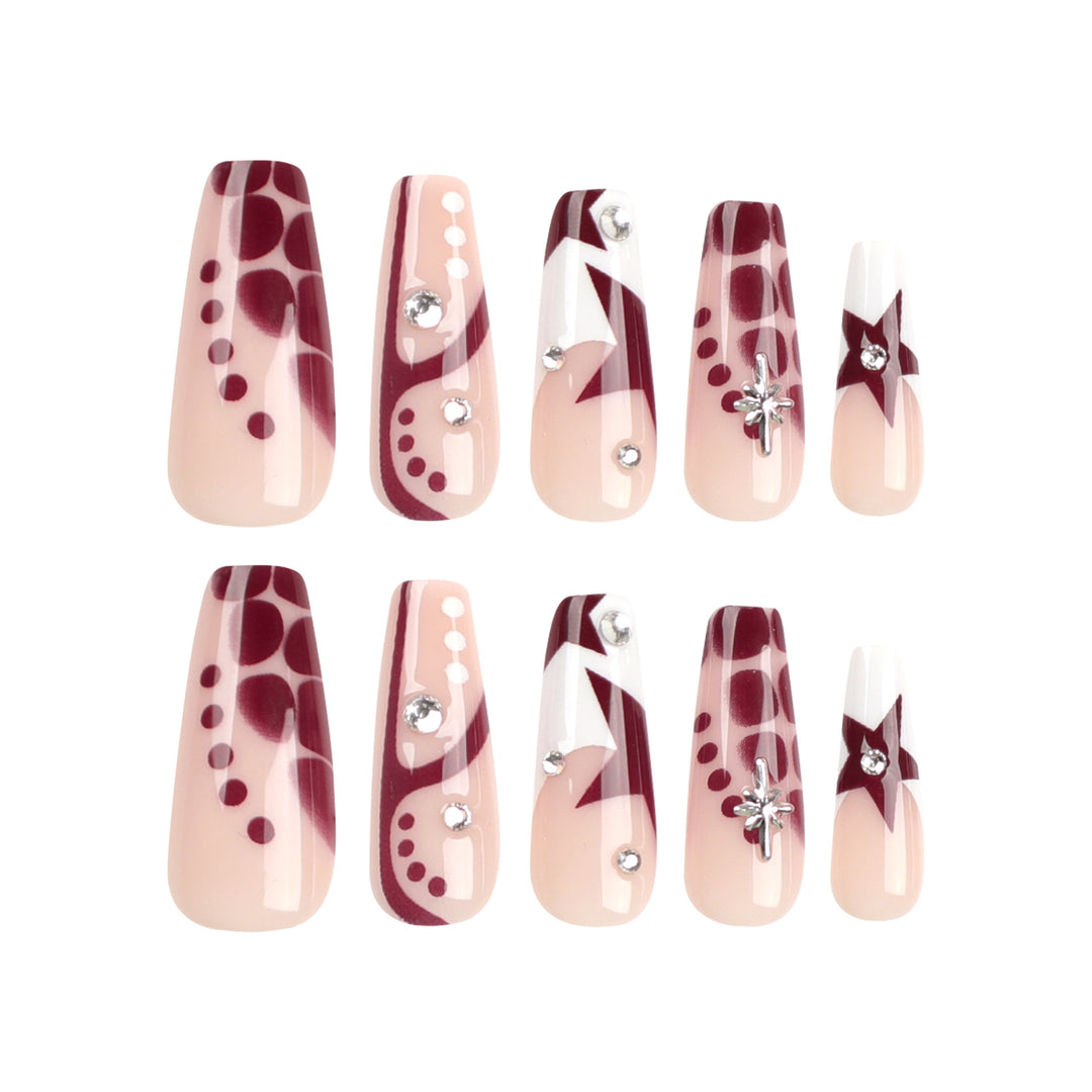 Dekoratives Press-On Nagelset Karnz