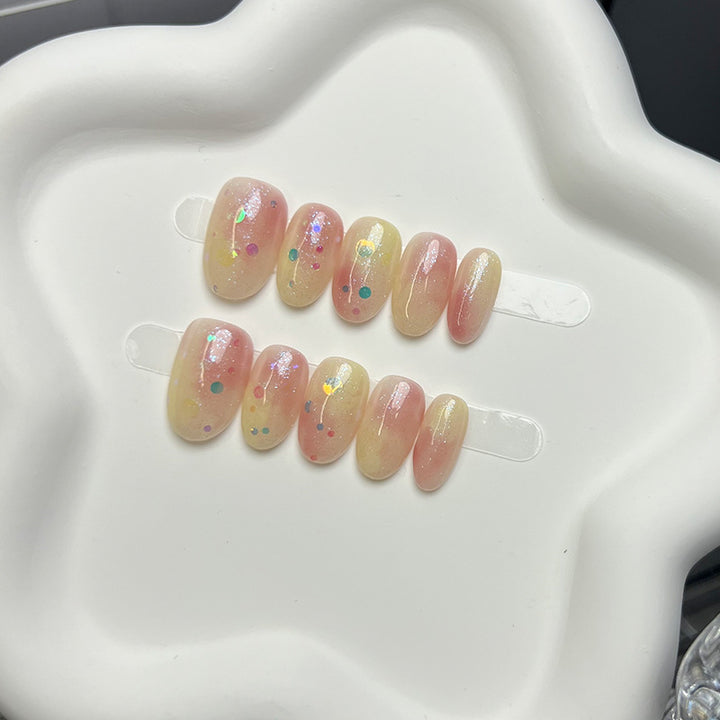 Glitzernde Glitter Press-On Nagelset