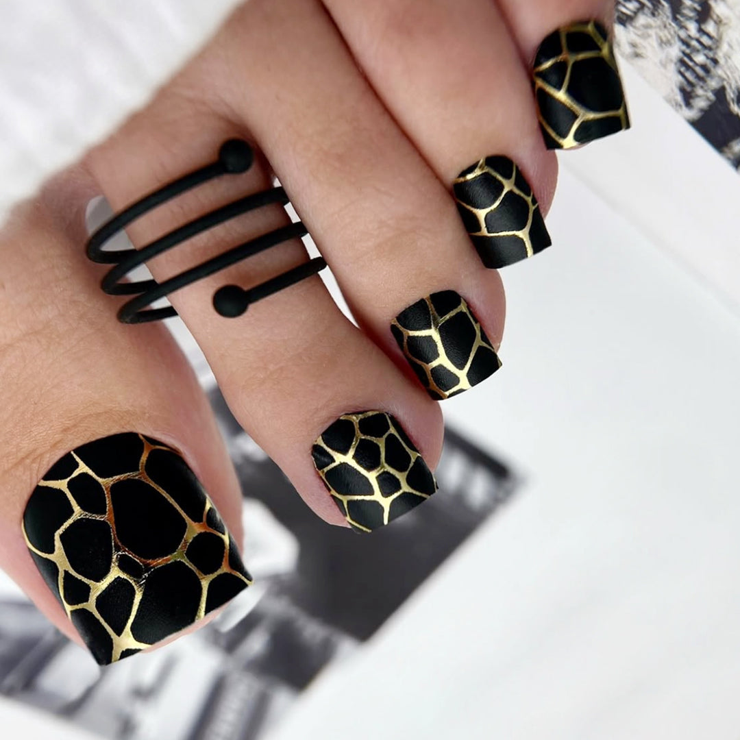Dekorative Tierdruck Nagelkunst Extensions Karnz