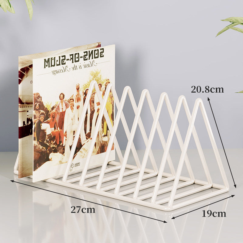 Dreieckiger Metalldraht Schallplatten- & Buchorganisator Rack