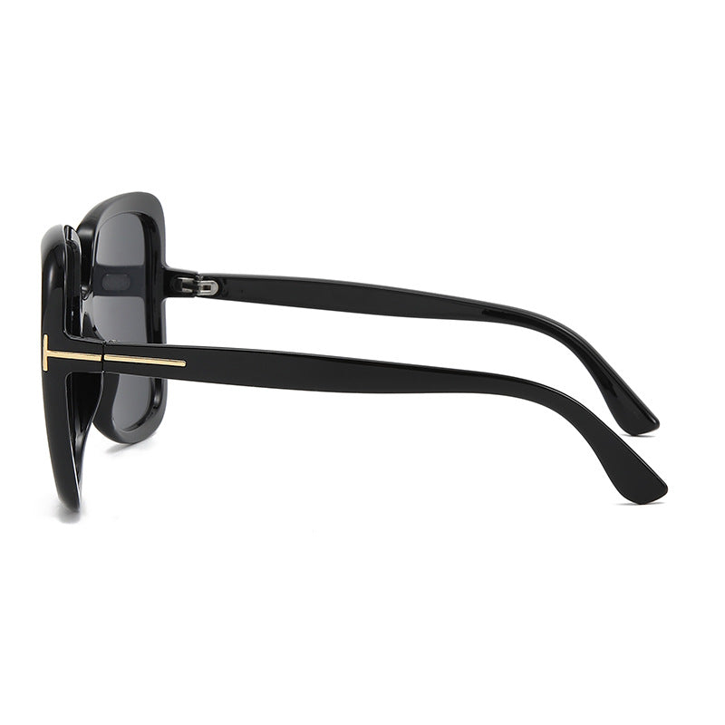 Damen elegante oversized Sonnenbrille mit filigranem Rahmen Karnz