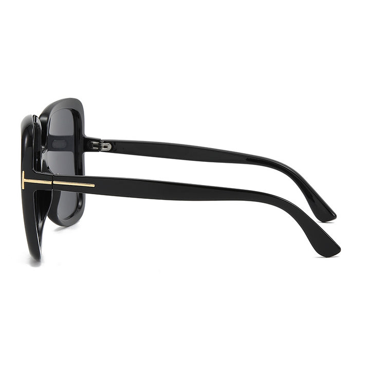 Damen elegante oversized Sonnenbrille mit filigranem Rahmen Karnz