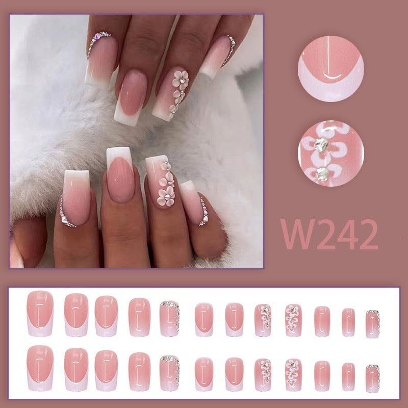 Premium Floral Design Press-On Nail Set 1790736636