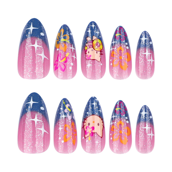 Kunstvolle Stiletto-Nägel mit verspieltem Design Karnz