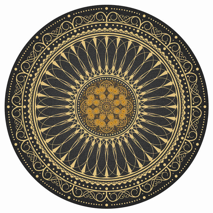 Runder geometrisches Muster Bereichsteppich