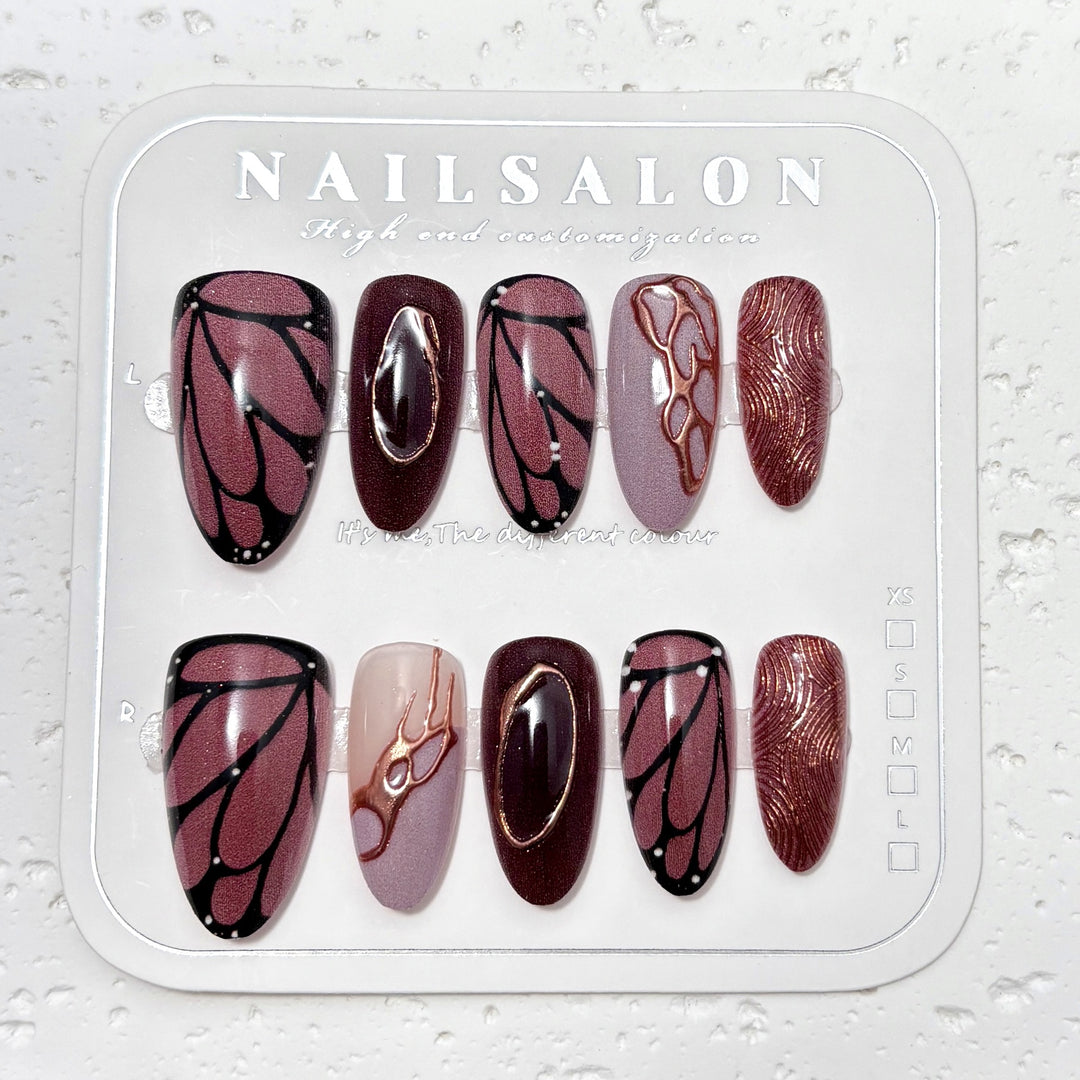 Artistic Nail Design Press-On Set