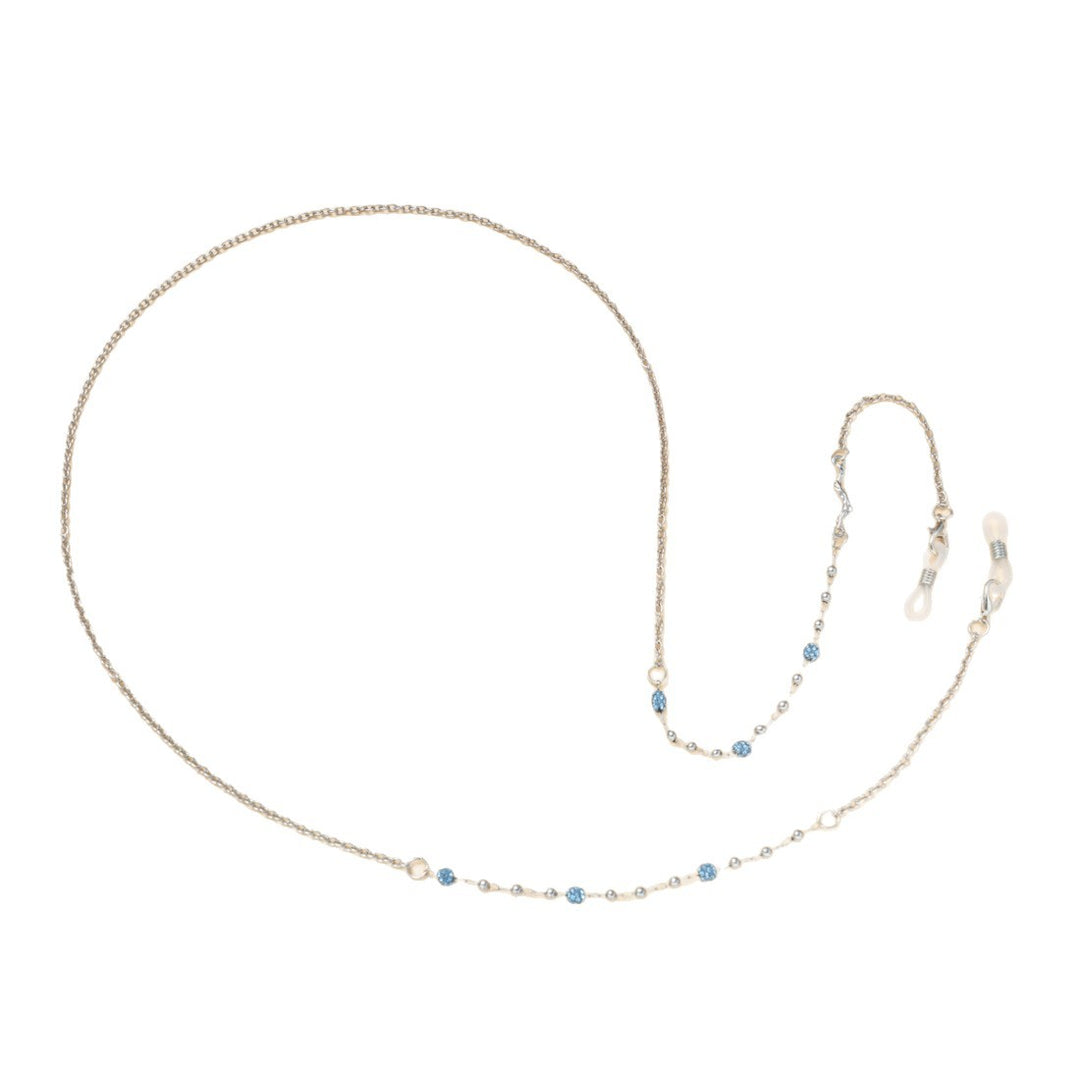 Chic Strass Brille Kette Karnz