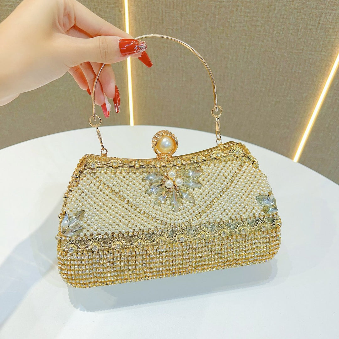 Beaded Abend Schultertasche