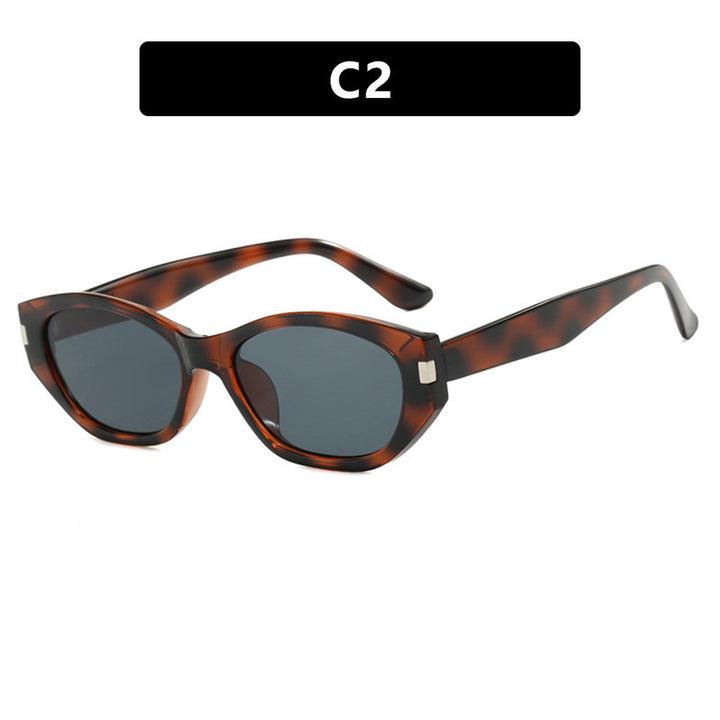 Damen modische Cat-Eye Sonnenbrille mit elegantem, transparentem Rahmen Karnz