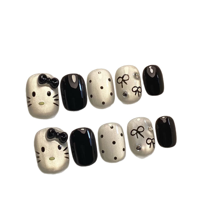 Cartoon Character Press-On Nail Art Set