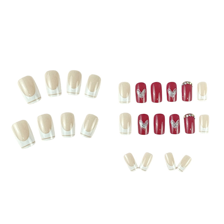 Elegantes Herz-verschönertes Nagelkunst-Set Karnz