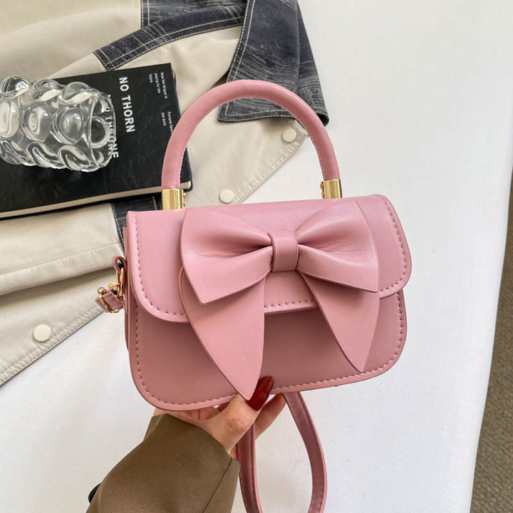 Schultertasche mit Schleifenakzent