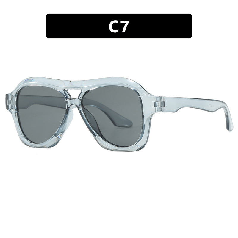 Damen modische Sonnenbrille im innovativen Design mit breitem Rahmen Karnz