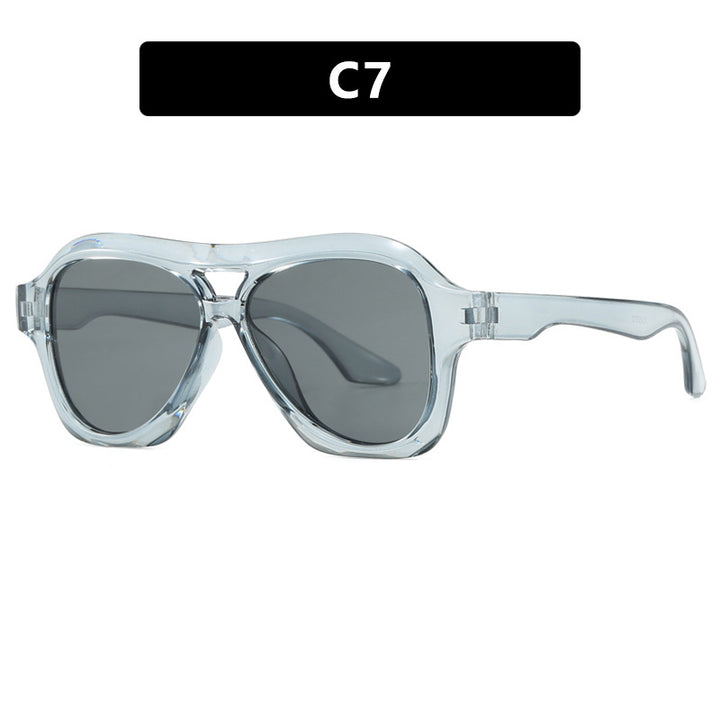 Damen modische Sonnenbrille im innovativen Design mit breitem Rahmen Karnz