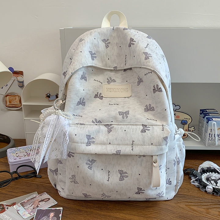 Stylische Schmetterlingsdruck Rucksack Karnz