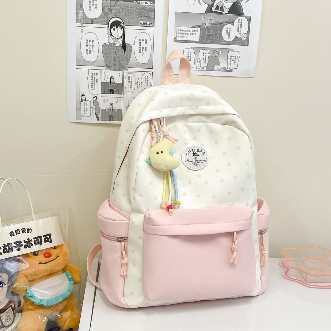 Verspielter Sternen-Print Rucksack