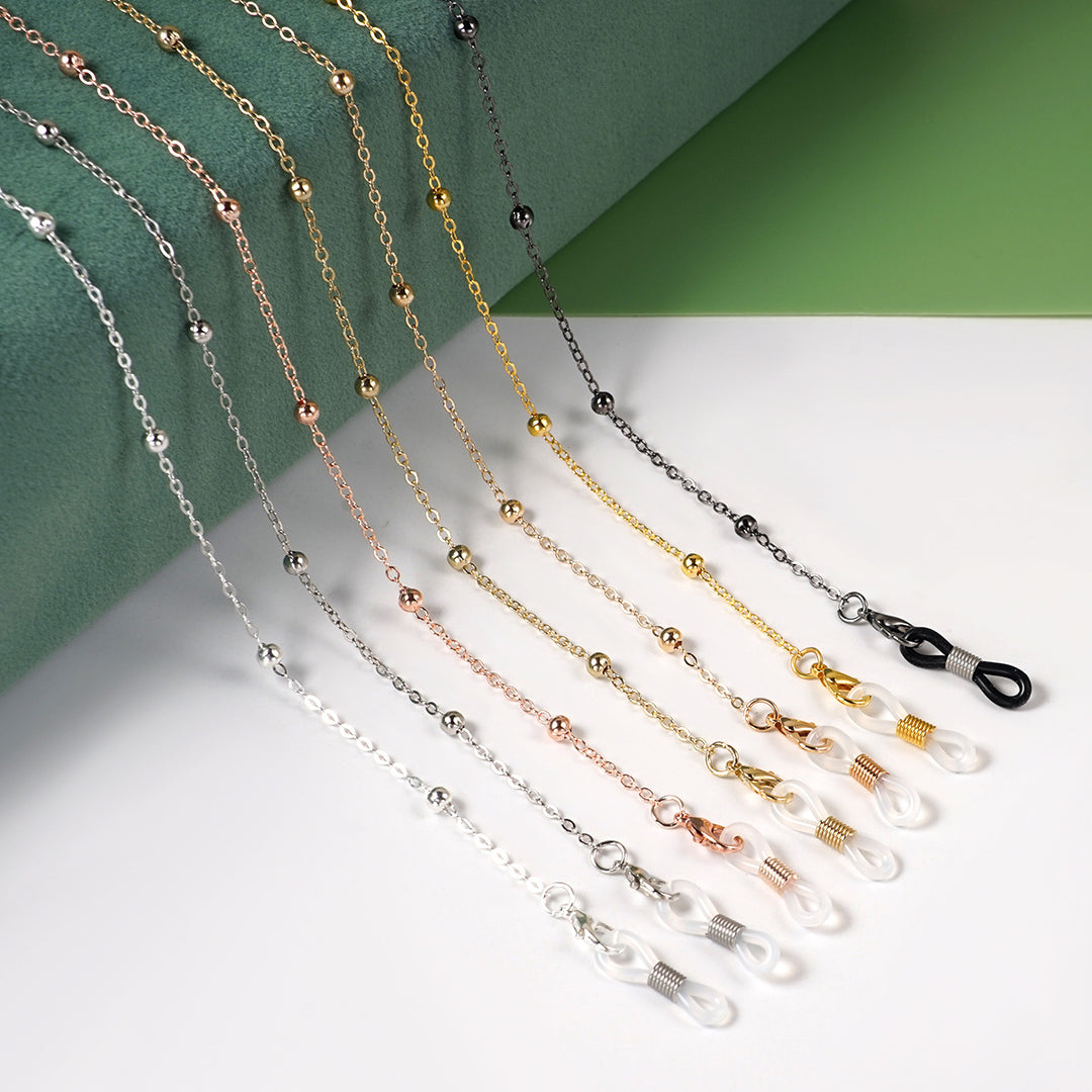 Elegante Perlen Brillen Kette Karnz