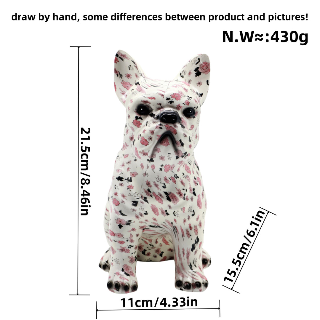 Künstlerisch gestaltete Bulldoggenfigur Karnz