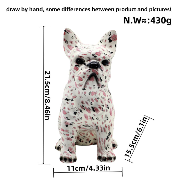 Künstlerisch gestaltete Bulldoggenfigur Karnz