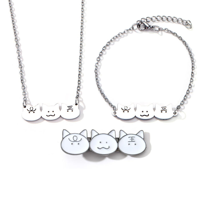 Kat-Themen Charm Schmuckset Karnz