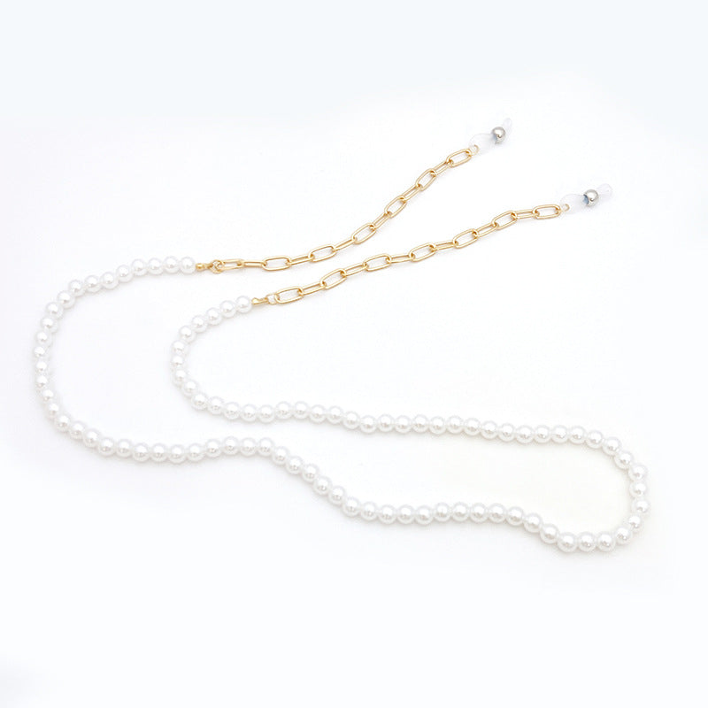 Perlenschmuckkette mit Goldener Gliederkette Karnz