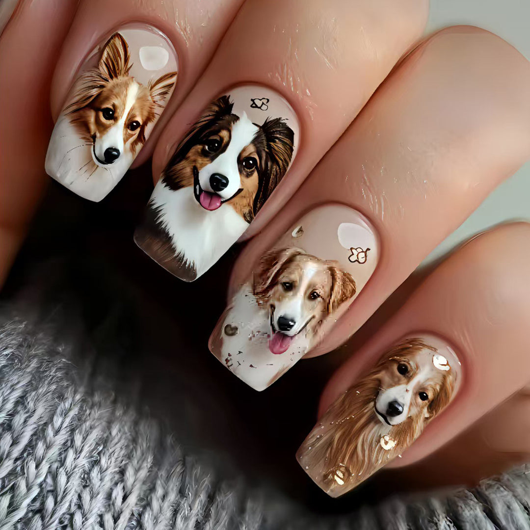 Kunstnägel Im Charmanten Hundefreund-Design Karnz