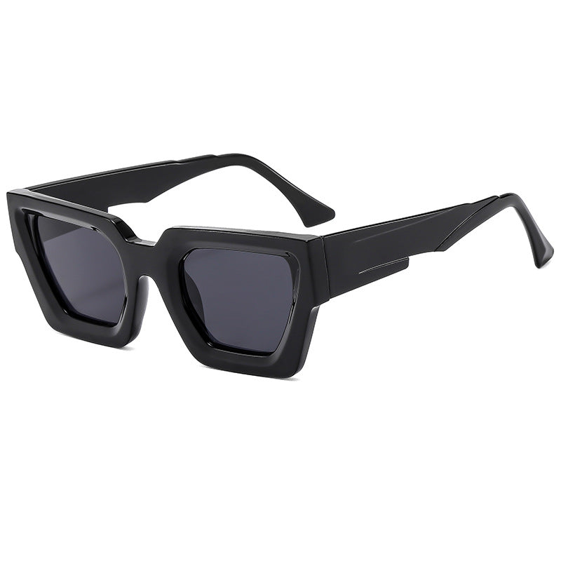 Damen stylische quadratische Sonnenbrille im modernen Design mit veredelt Kunststoffrahmen Karnz