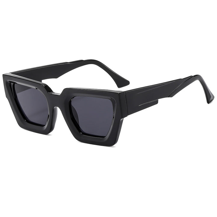 Damen stylische quadratische Sonnenbrille im modernen Design mit veredelt Kunststoffrahmen Karnz