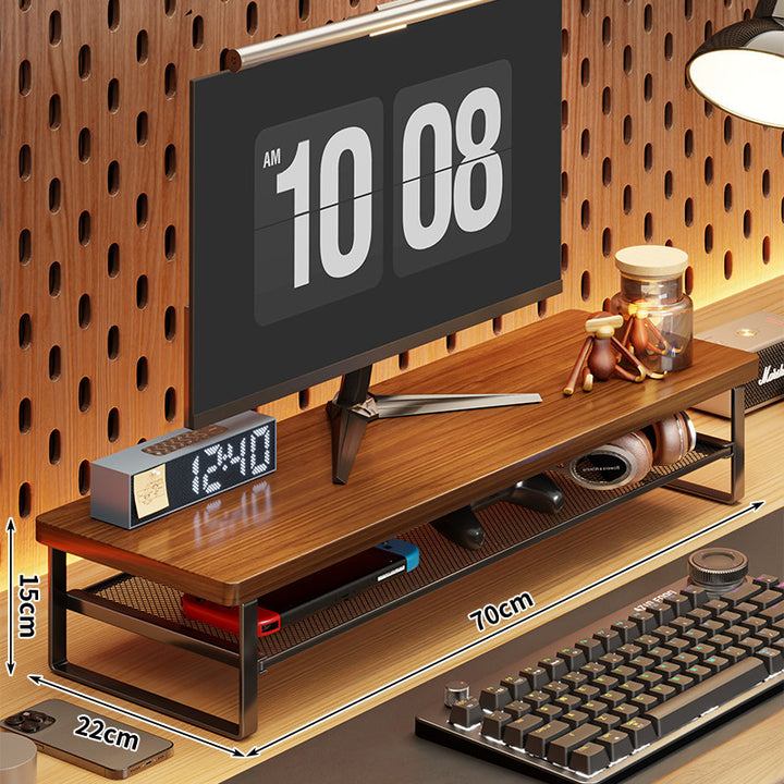 Ergonomischer Monitorständer mit Mesh-Aufbewahrungsschublade und Metallrahmen