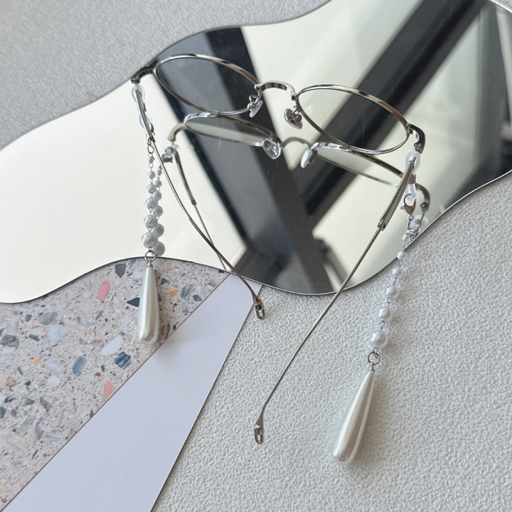 Elegante mit Perlenakzenten versehene Brillen Kette Karnz