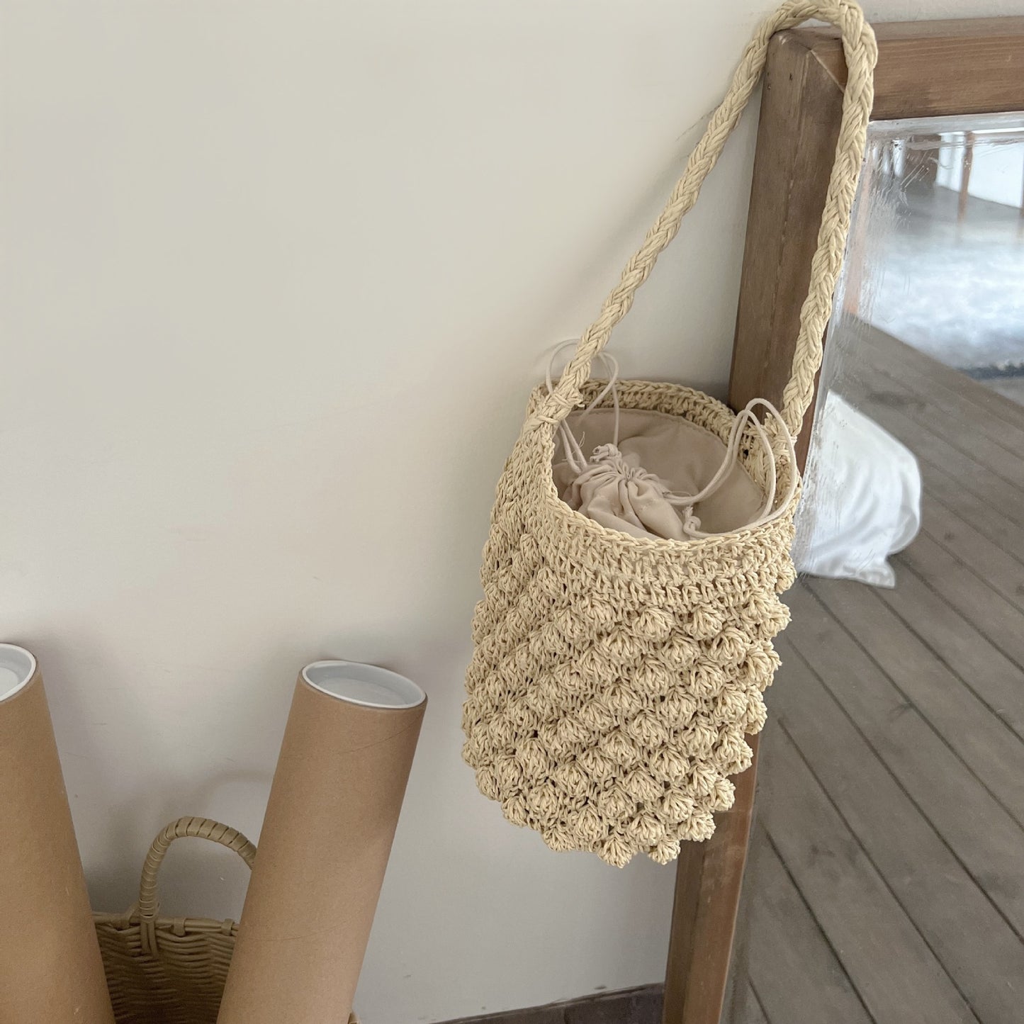 Damen Handgearbeitete Makramee Tasche Karnz
