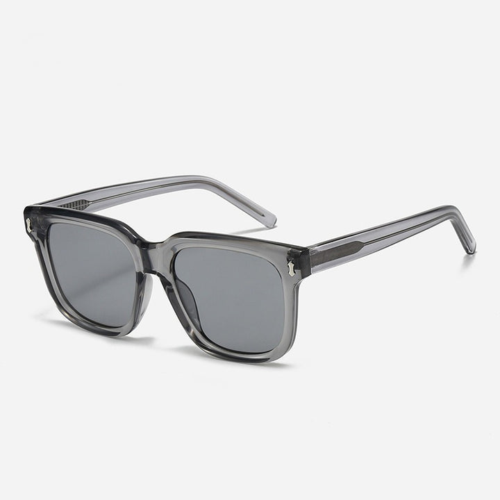 Damen Modische quadratische Sonnenbrille mit modernem, transparentem Rahmen Karnz