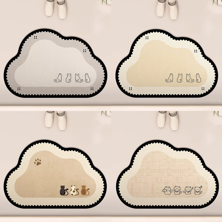 Niedlicher wolkenförmiger Plüschbereichsteppich