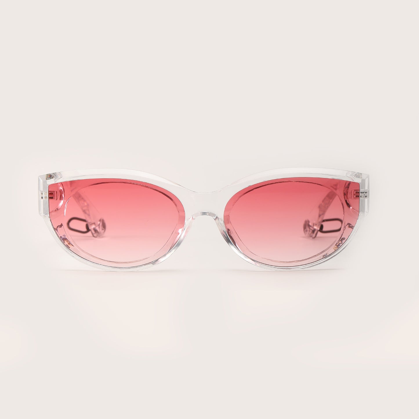 Damen modische Sonnenbrille mit transparentem Rahmen und UV-Schutz Karnz