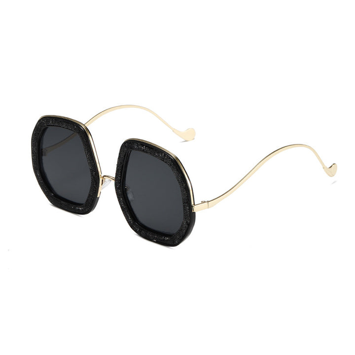 Damen geometrische Sonnenbrille mit luxuriösem Rahmen Karnz