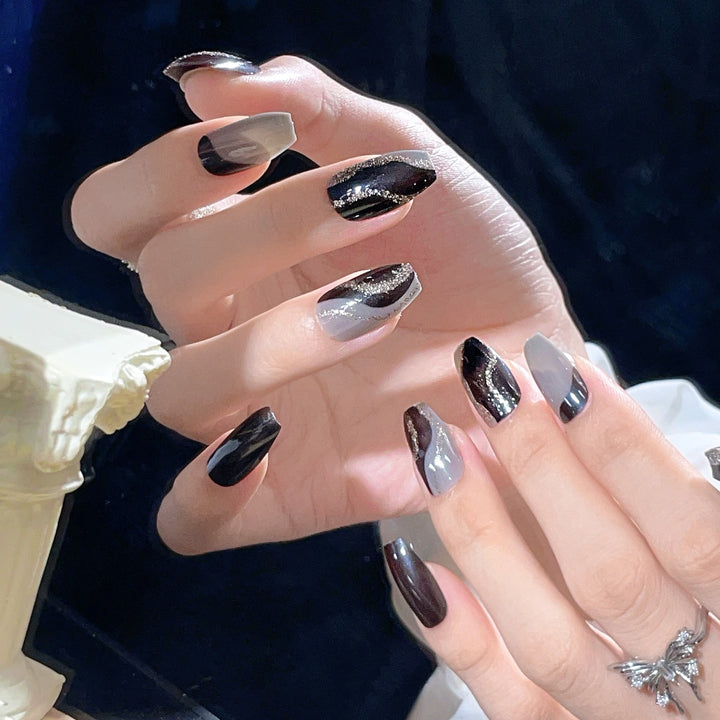 Funkelndes Gradient Press-On Nail Set