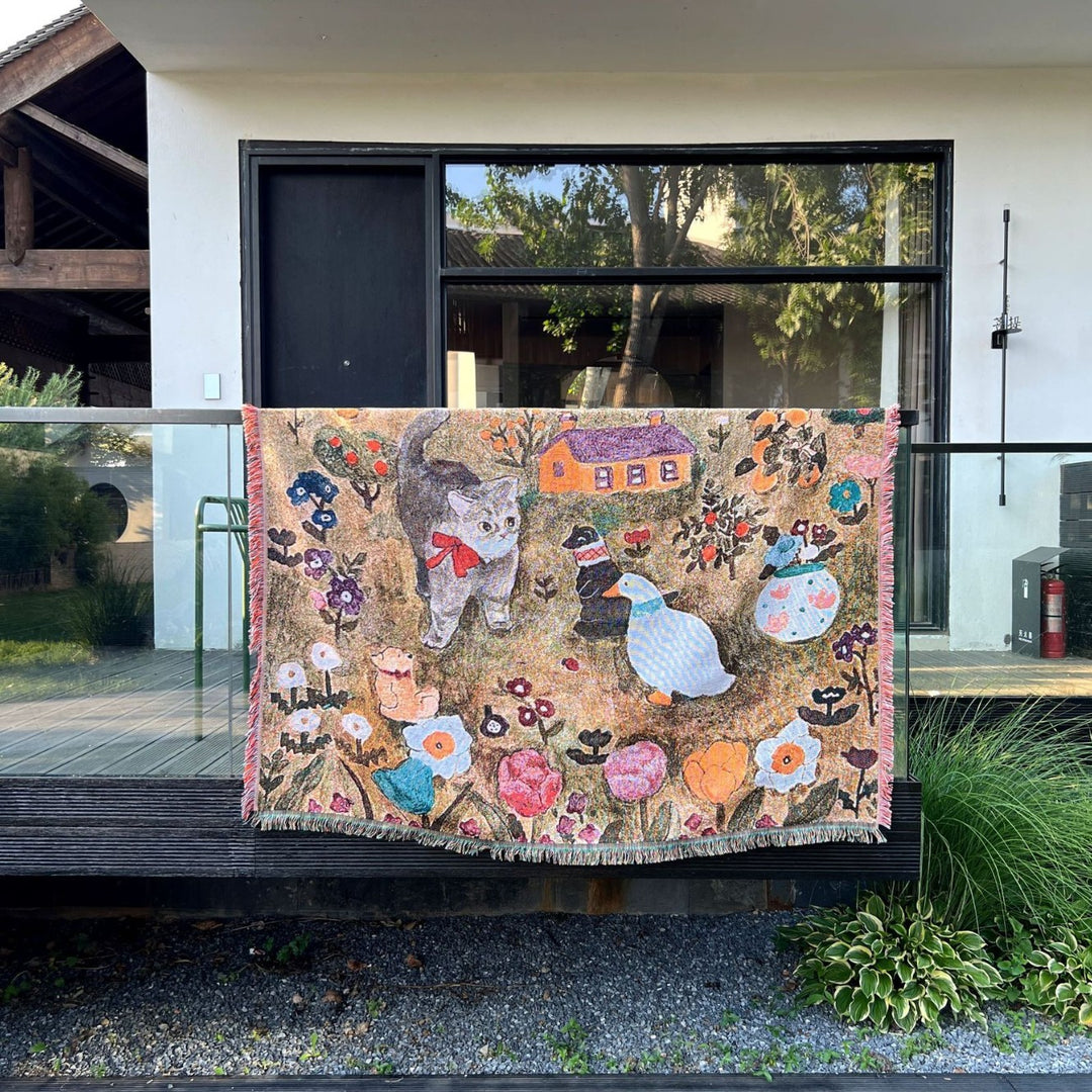Künstlerisch Tier-Themen Wandteppich Überwurfdecke
