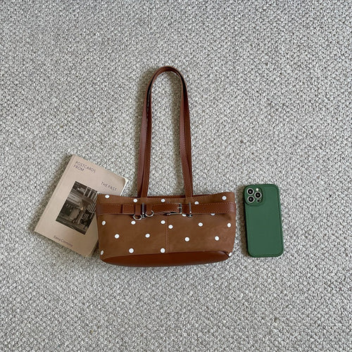 Stylische Pünktchen Schultertasche