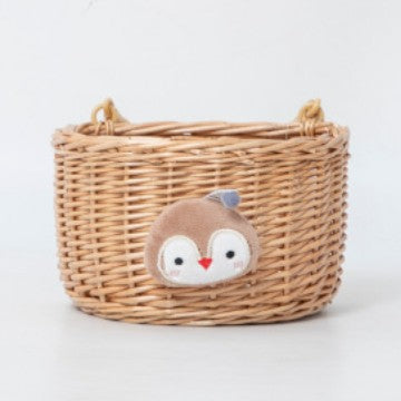 Handgewebter Weidenkorb mit Tiermotiv Karnz