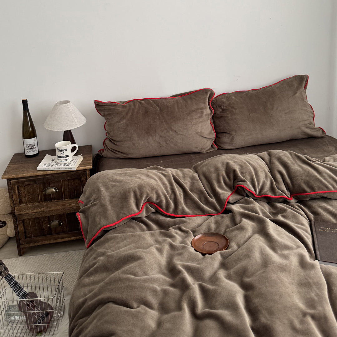 Premium Weiches Plüsch Bettwäsche Set