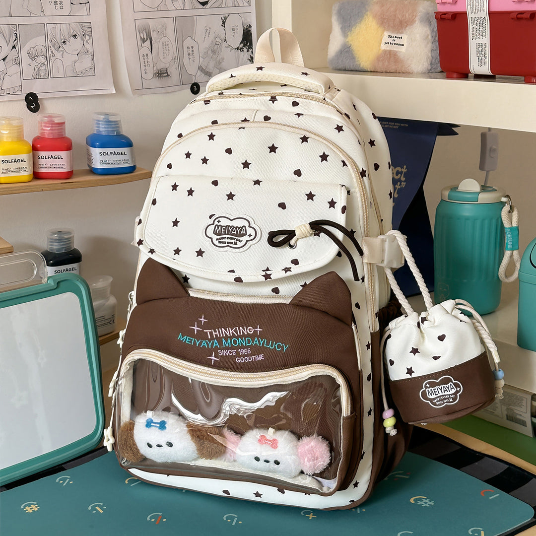 Stylische Wasserfeste Sternmuster Rucksack Karnz