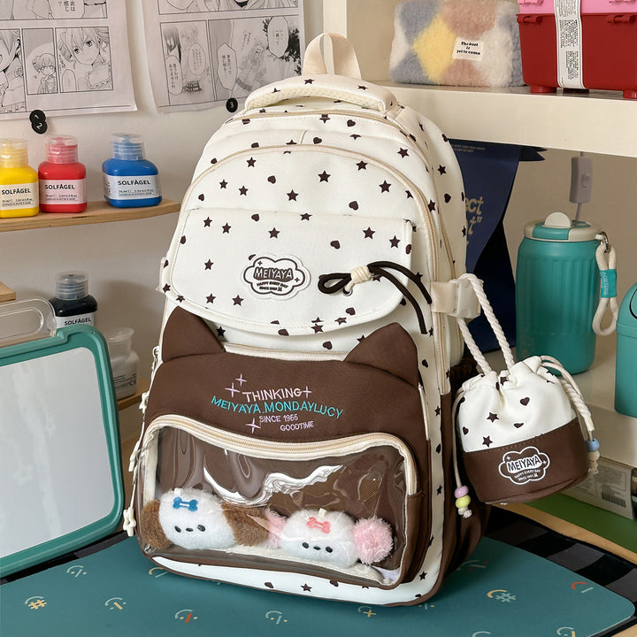 Stylische Wasserfeste Sternmuster Rucksack Karnz