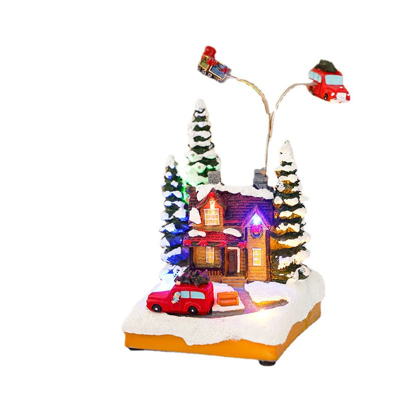 Nostalgische Weihnachtsdorf-Dekoration Karnz